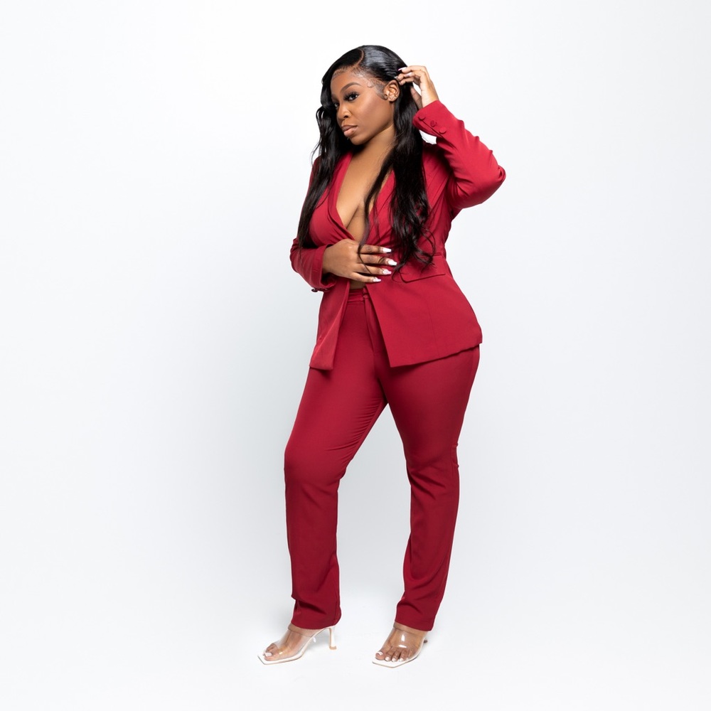 Burgundy Suit Set